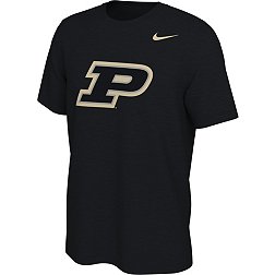 Nike Men's Purdue Boilermakers Black Gloss Logo Basketball T-Shirt