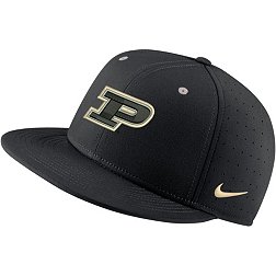 Nike Men's Purdue Boilermakers Black Aero True Baseball Fitted Hat