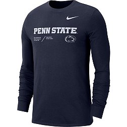 Nike Men's Penn State Nittany Lions Blue Dri-FIT Cotton Long Sleeve T-Shirt