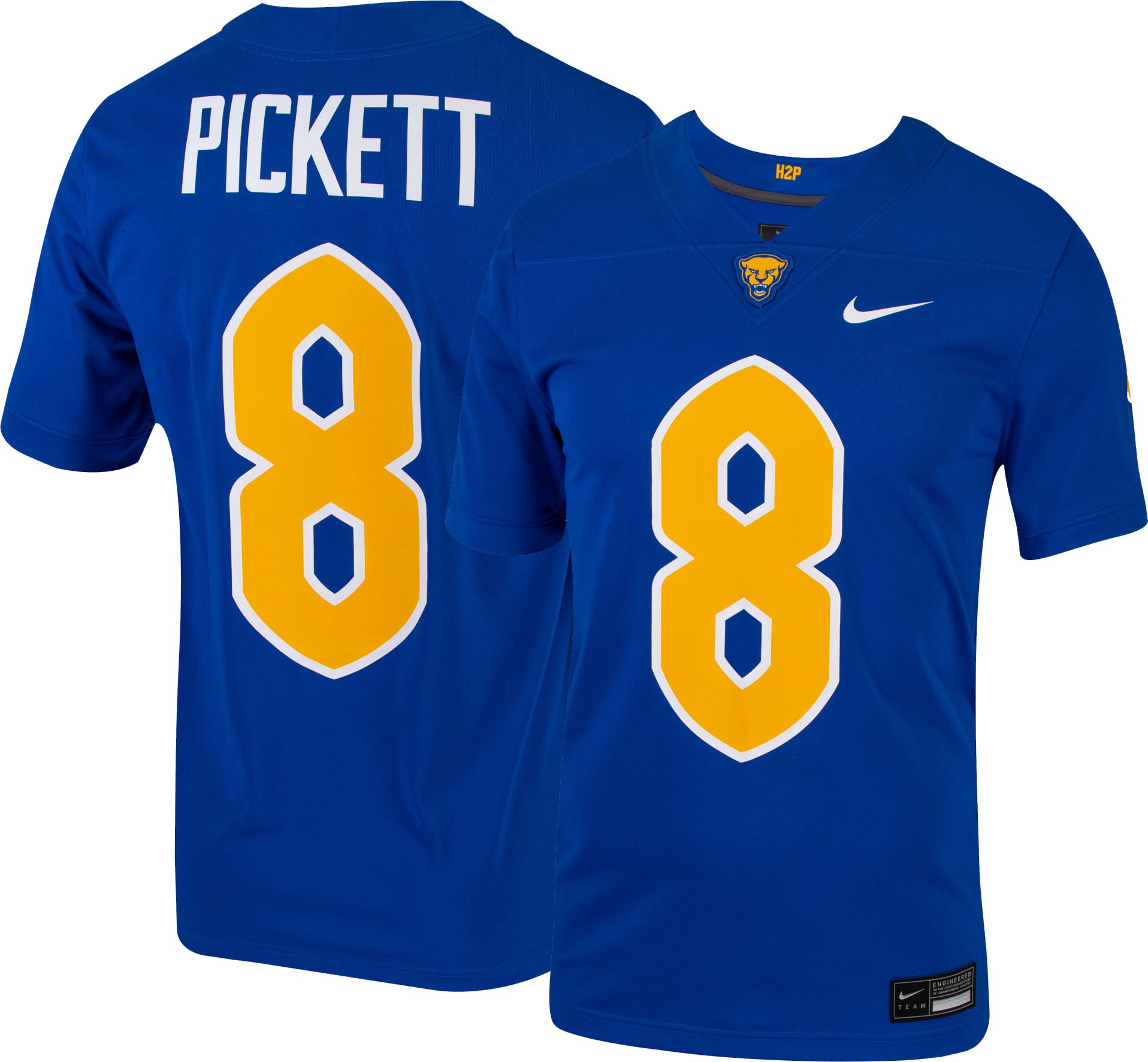 Nike Men's Pitt Panthers Kenny Pickett #8 Blue Untouchable Game Football Jersey