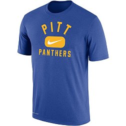 Nike Men's Pitt Panthers Blue Dri-FIT Cotton Swoosh in Pill T-Shirt