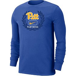 Nike Men's Pitt Panthers Blue Dri-FIT Cotton Name Drop Long Sleeve T-Shirt