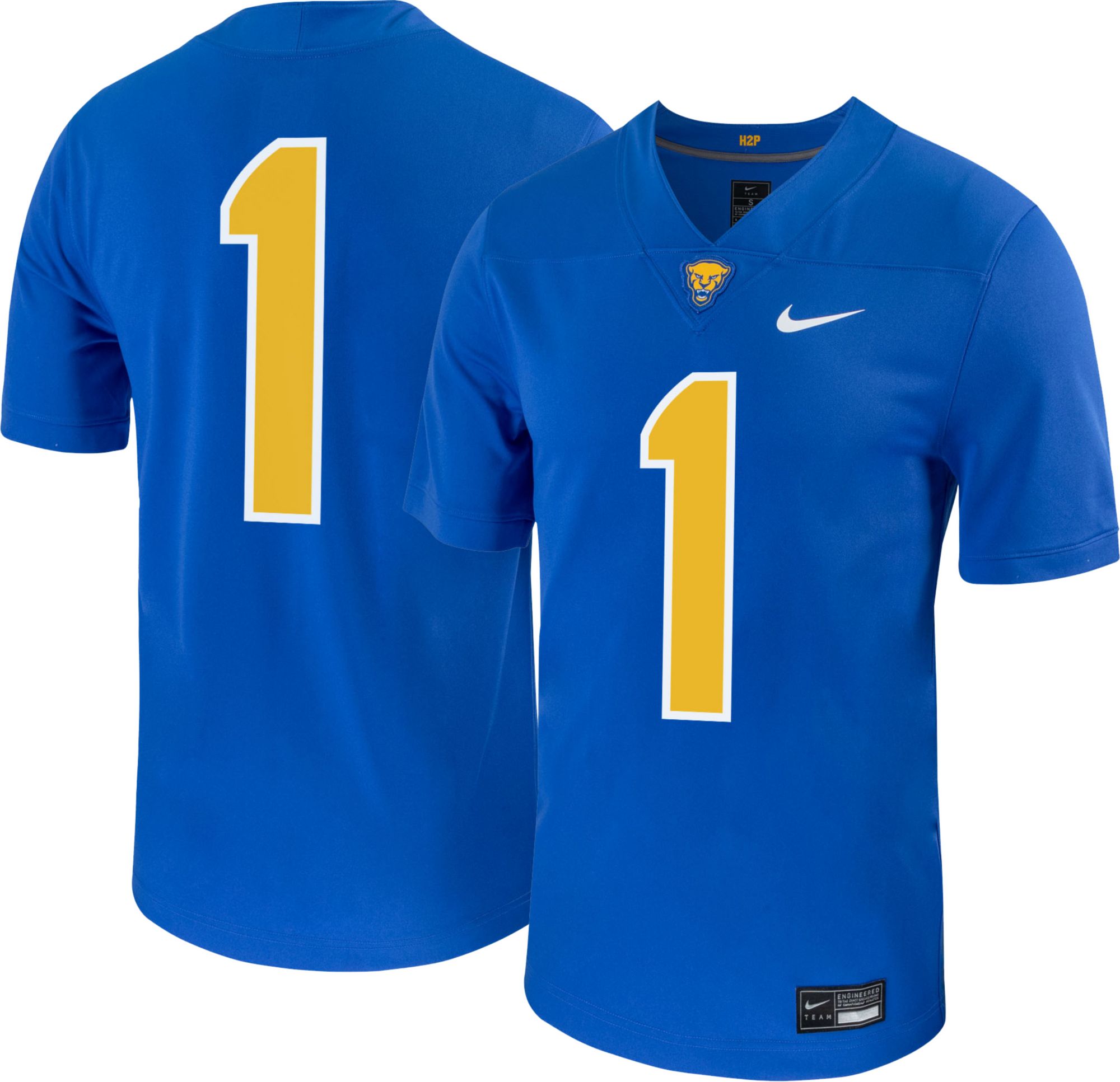 Nike Men's Pitt Panthers #1 Royal Untouchable Game Football Jersey