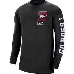 Nike Men's Arkansas Razorbacks Black Max90 Long Sleeve T-Shirt