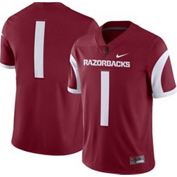Nike Men's Arkansas Razorbacks #1 Crimson Dri-FIT Game Football Jersey
