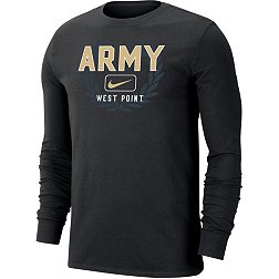 Nike Men's Army West Point Black Knights Army Black Dri-FIT Cotton Name Drop Long Sleeve T-Shirt