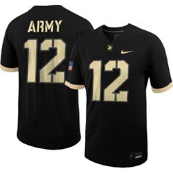 Nike Men's Army West Point Black Knights #12 Black Untouchable Game Football Jersey