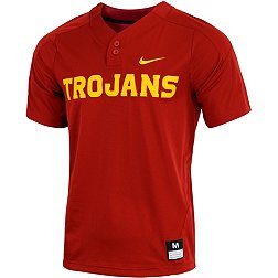 Nike Men's USC Trojans Cardinal Two Button Replica Baseball Jersey