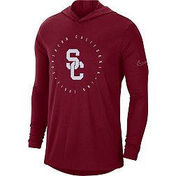 Nike Men's USC Trojans Cardinal Dri-FIT Logo Long Sleeve Hoodie T-Shirt