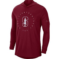 Nike Men's Stanford Cardinal Cardinal Dri-FIT Logo Long Sleeve Hoodie T-Shirt