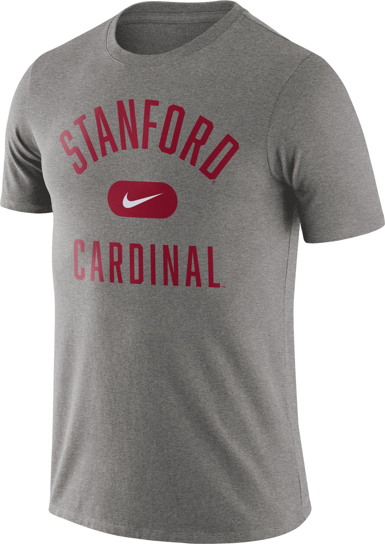 Nike Men's Stanford Cardinal Grey Basketball Team Arch T-Shirt