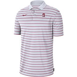 Nike Men's Stanford Cardinal White Football Sideline Victory Dri-FIT Polo