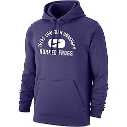 Nike Men's TCU Horned Frogs Purple Club Fleece Wordmark Pullover Hoodie