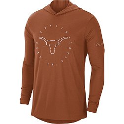 Nike Men's Texas Longhorns Burnt Orange Dri-FIT Logo Long Sleeve Hoodie T-Shirt
