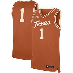 Nike Men's Texas Longhorns #1 Cream Dri-FIT Replica Basketball Jersey