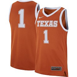 Nike Men's Texas Longhorns #1 Burnt Orange Dri-FIT Replica Basketball Jersey