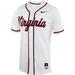 Nike Men's Virginia Cavaliers White Full Button Replica Baseball Jersey