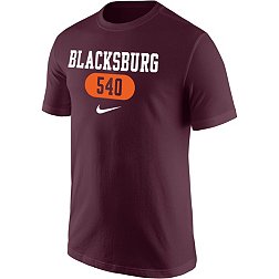 Nike Men's Virginia Tech Hokies Maroon Blacksburg 540 Area Code T-Shirt