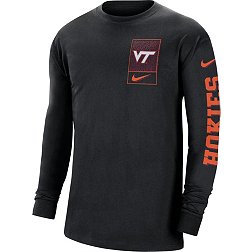 Nike Men's Virginia Tech Hokies Black Max90 Long Sleeve T-Shirt