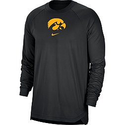 Nike Men's Iowa Hawkeyes Black Spotlight Basketball Dri-FIT Long Sleeve T-Shirt