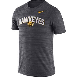 Nike Men's Iowa Hawkeyes Black Dri-FIT Velocity Football T-Shirt