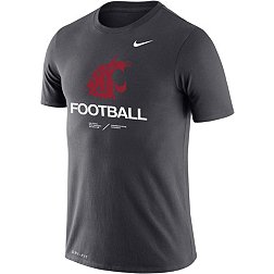 Nike Men's Washington State Cougars Grey Dri-FIT Legend Football Sideline Team Issue T-Shirt