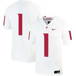 Nike Men's Washington State Cougars #1 White Untouchable Game Football Jersey