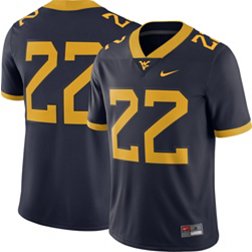 Nike Men's West Virginia Mountaineers #22 Blue Dri-FIT Game Football Jersey