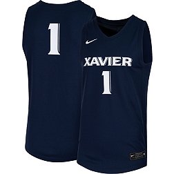 Nike Men's Xavier Musketeers #1 Blue Replica Basketball Jersey