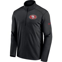 Nike Men's San Francisco 49ers Logo Pacer Black Half-Zip Pullover