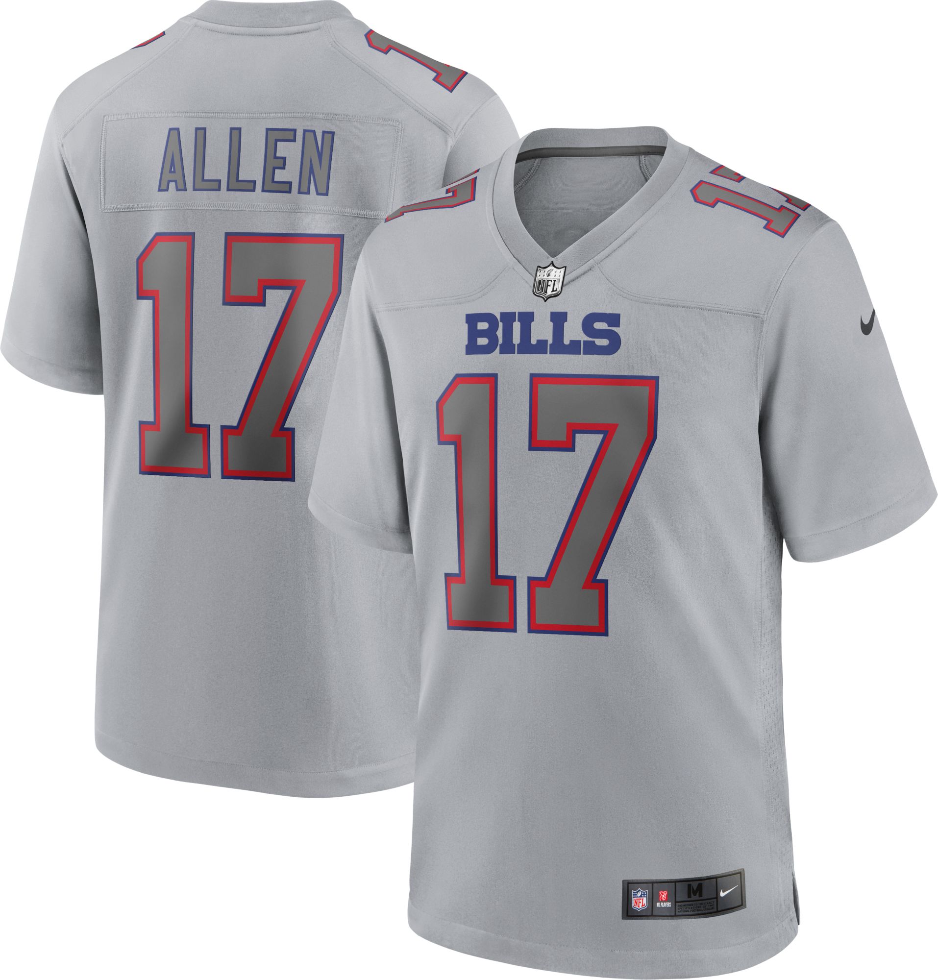 Nike Men's Buffalo Bills Josh Allen #17 Atmosphere Grey Game Jersey