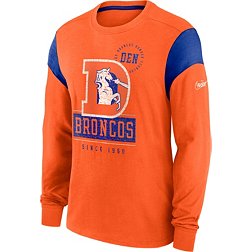 Nike Men's Denver Broncos Historic Logo Orange Long Sleeve T-Shirt