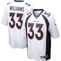 Nike Men's Denver Broncos Javonte Williams #33 White Game Jersey
