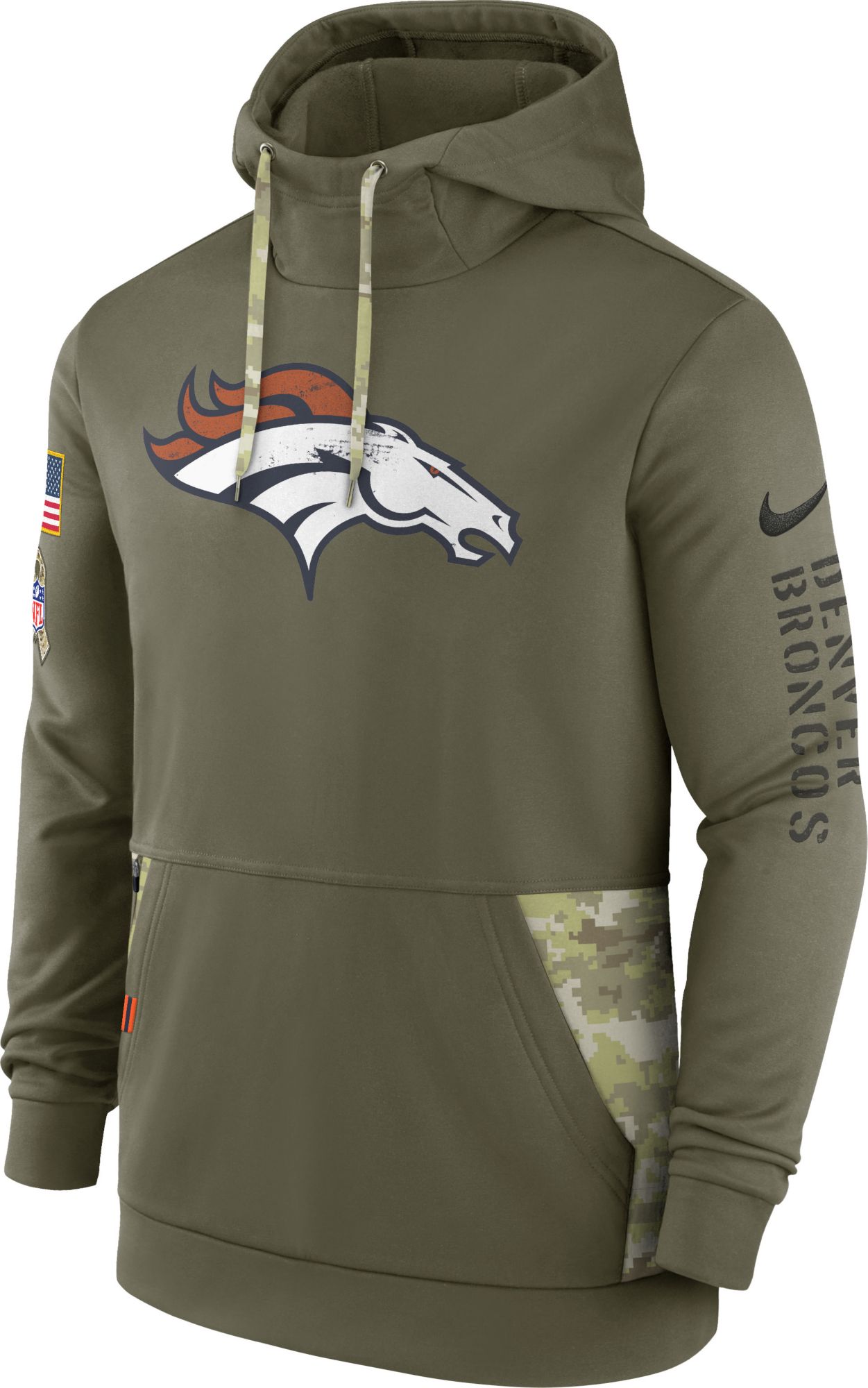 Antigua Denver Broncos Course Light Grey Heather Vest