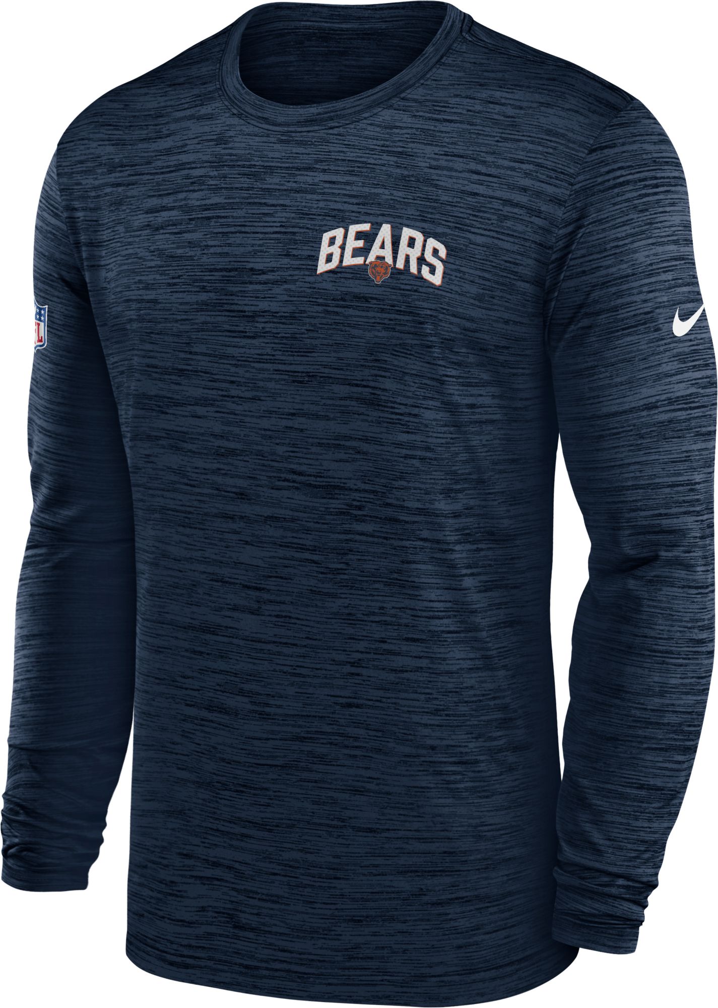 Nike Men's Chicago Bears Logo Pacer Navy Half-Zip Pullover