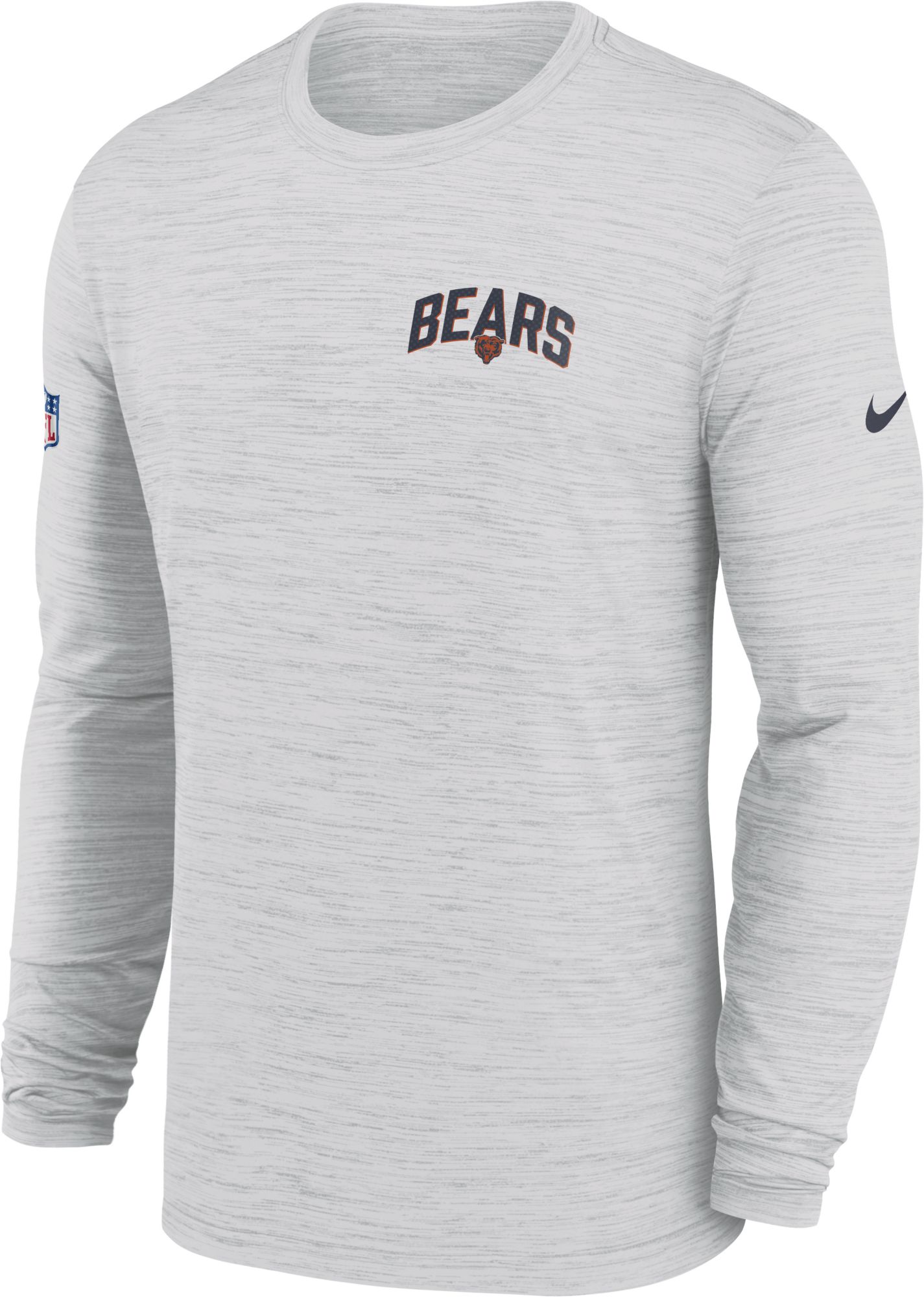 Men's Chicago Bears Sideline Legend Velocity White Long Sleeve T-Shirt