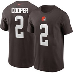 Nike Men's Cleveland Browns Amari Cooper #2 Brown Logo T-Shirt