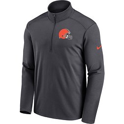 Nike Men's Cleveland Browns Logo Pacer Anthracite Half-Zip Pullover