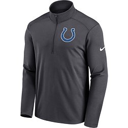 Nike Men's Indianapolis Colts Logo Pacer Anthracite Half-Zip Pullover