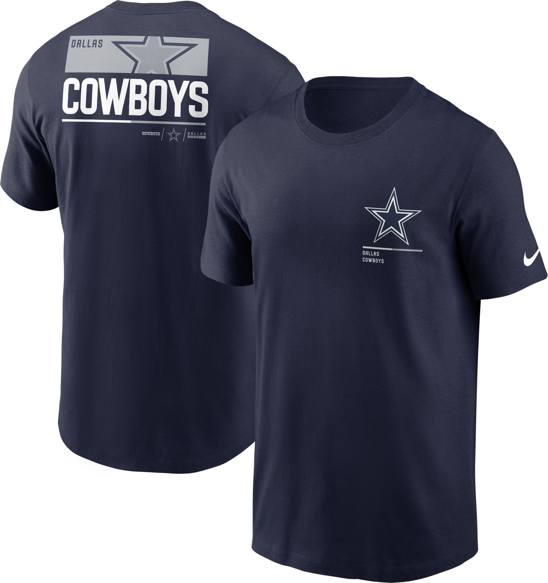 Dick's Sporting Goods Dallas Cowboys Merchandising Men's DC State Logo Grey  T-Shirt