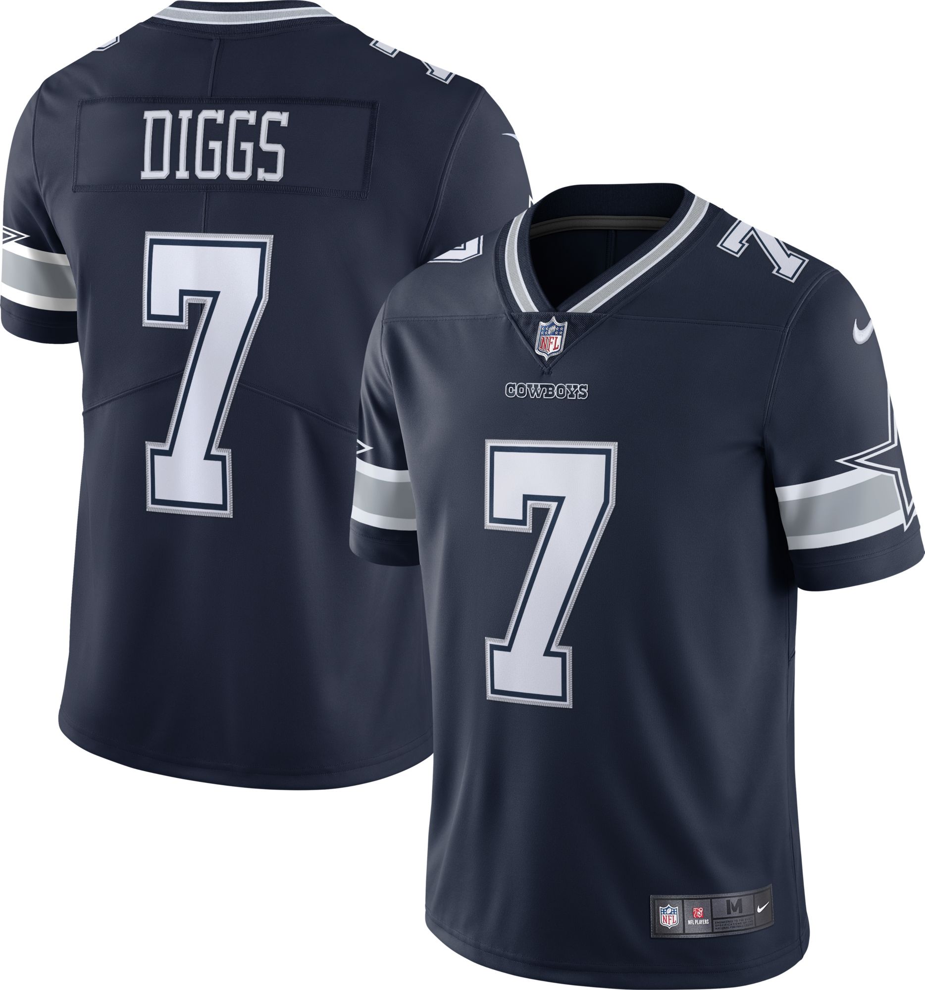 Nike Men's Dallas Cowboys Trevon Diggs #7 Vapor Limited Navy Jersey