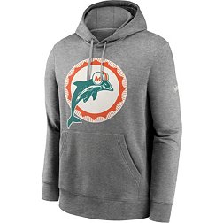 Nike Men's Miami Dolphins Historic Club Grey Hoodie