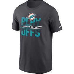 Nike Men's Miami Dolphins Playoffs 2022 Icon Anthracite T-Shirt