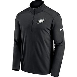 Nike Men's Philadelphia Eagles Logo Pacer Black Half-Zip Pullover