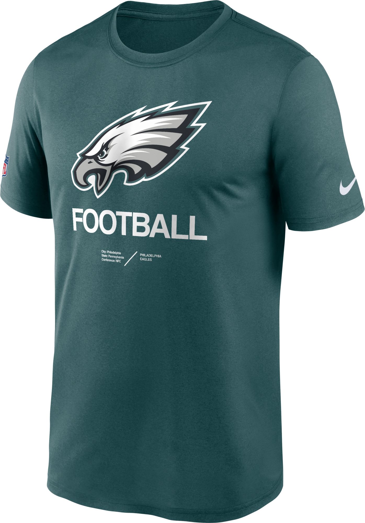 Men's Philadelphia Eagles Sideline Legend Teal T-Shirt