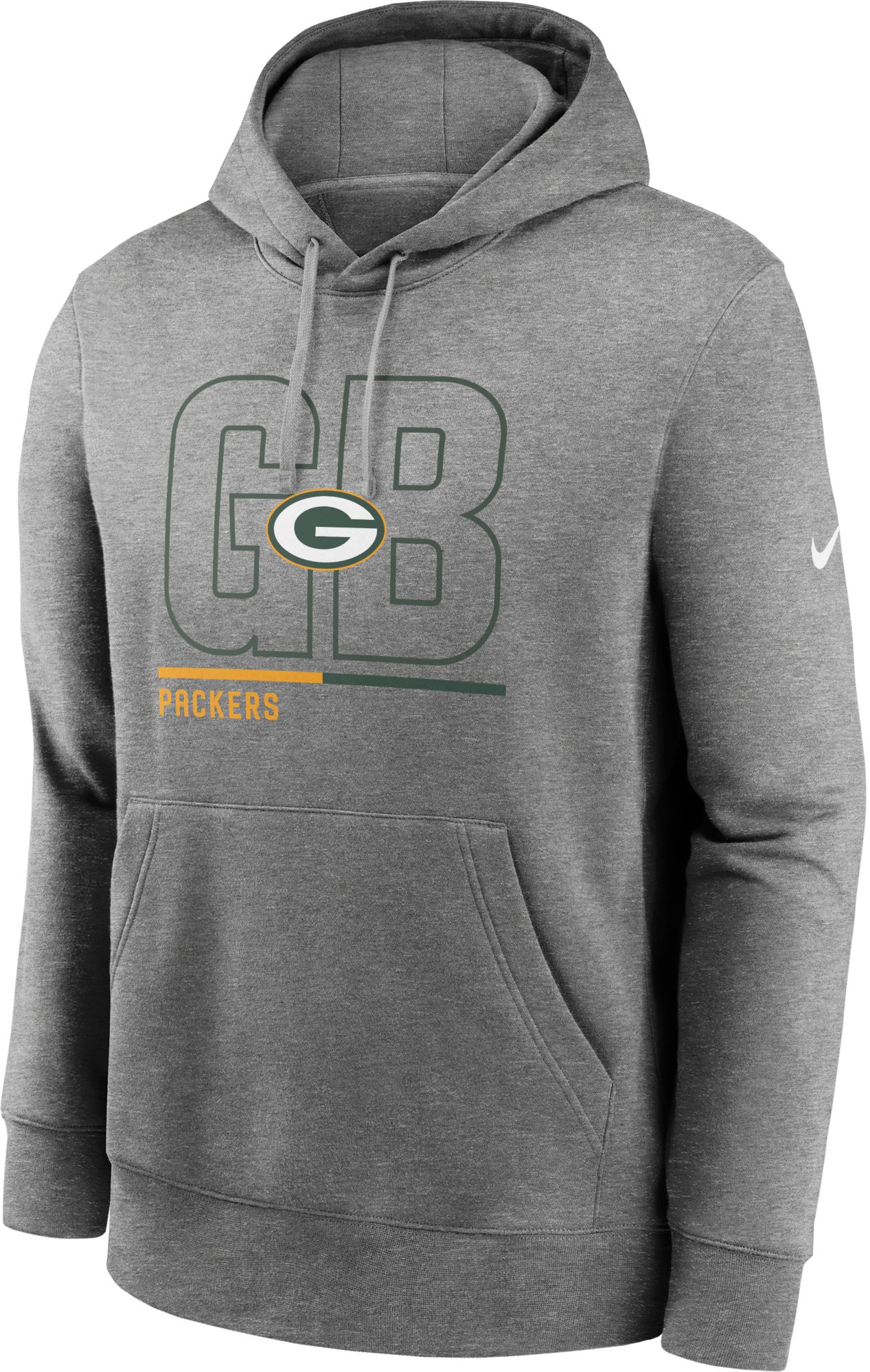 Nike Men's Green Bay Packers City Code Club Grey Hoodie
