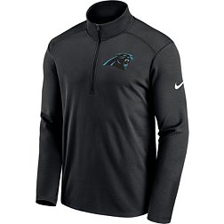 Nike Men's Carolina Panthers Logo Pacer Black Half-Zip Pullover