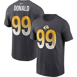 Nike Men's Los Angeles Rams Aaron Donald #99 Anthracite T-Shirt