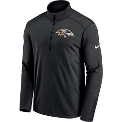 Nike Men's Baltimore Ravens Logo Pacer Black Half-Zip Pullover
