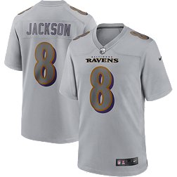 Nike Men's Baltimore Ravens Lamar Jackson #8 Atmosphere Grey Game Jersey